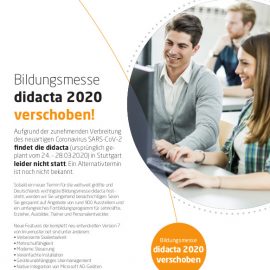 Bildungsmesse didacta 2020 verschoben!