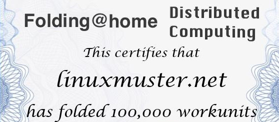 folding@home: Workunit 100.000 erreicht!